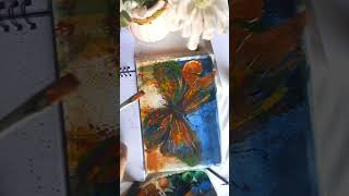 This abstract art named 'in pursuit of hope'#butterfly #acrylicpainting #paintingtutorial#abstract
