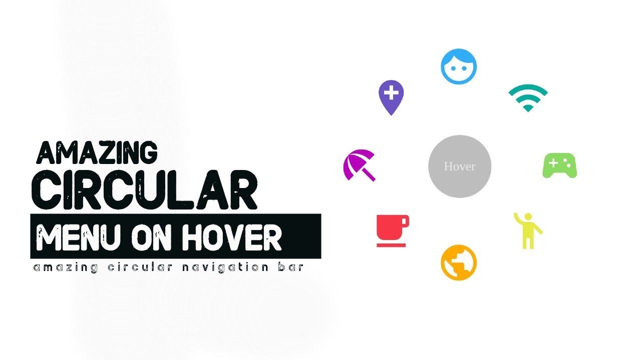 Circular Navbar Menu Using HTML and CSS  | Circular Navigation bar Menu | HTML & CSS