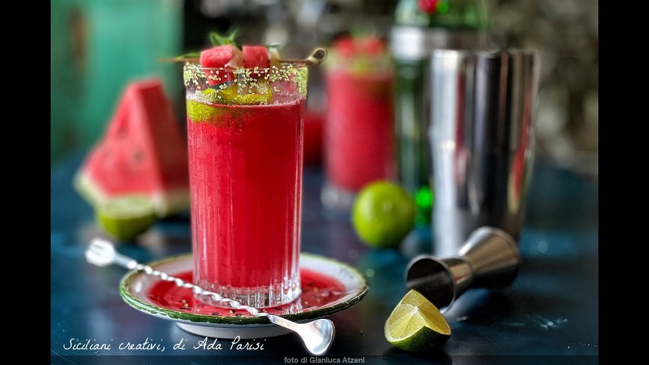 Cocktail All Anguria Alcolico E Analcolico Siciliani Creativi In Cucina