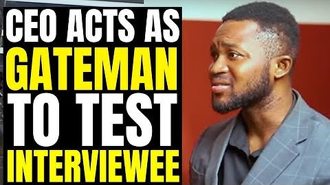 CEO ACTS AS GATEMAN TO TEST INTERVIEWEE @Dechoesreality   #dharmann #motivation