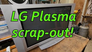 Scrapping Analysis of an Old 42" LG Plasma TV! Let's See what Aluminium & Copper Scrap is Inside