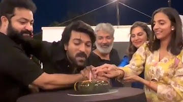 NTR Celebrating Ram Charan Birthday | SS Rajamouli | Upasana | Pranathi | RRR | Daily Culture