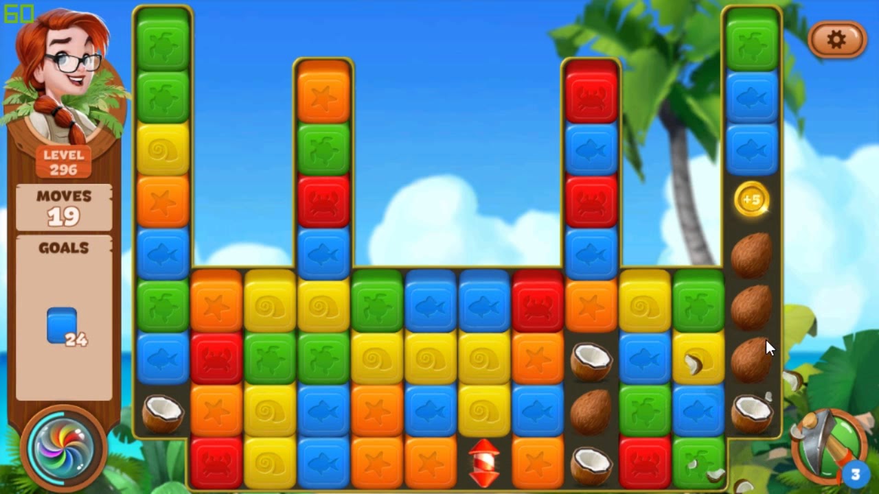 Lost Island Blast Adventure level 296