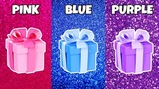 Choose your gift  || 3 gift box challenge ||Pink Blue Purple#pickonekickone #giftboxchallenge