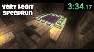 I Got The Minecraft Speedrun World Record... Very Legit Haha