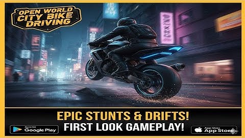 Open World City Bike Driving Gameplay (Android/iOS)