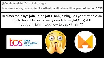 TCS Onboarding Before Dec 2025?🤔 | Is MTOP Mandatory to Join for Receiving Joining or Just Tracking?