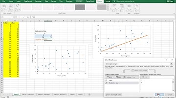 Excel - Scatterplot with reference line