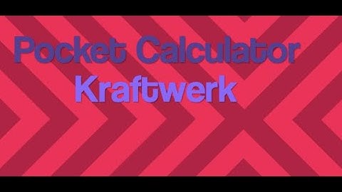 Pocket Calculator Karaoke version - Karaoke performance video thumbnail