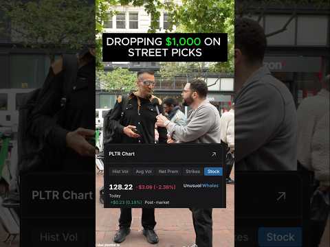 Dropping $1k into Random Stocks | Unusual Whales Man on the Street
