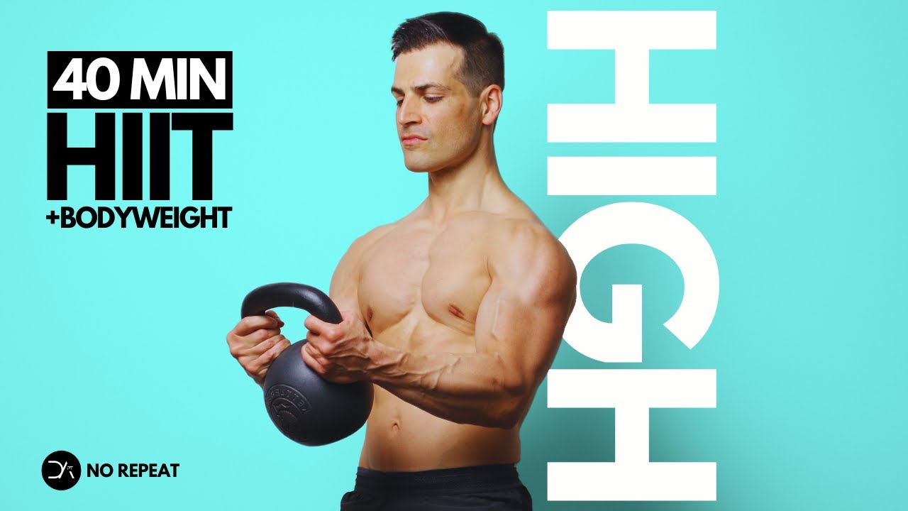 40 Min Kettlebell Workout | Intense Full Body | No Repeat
