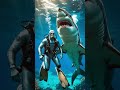 Capture de la vidéo Great White Shark With Diver #Shark #Sea #Ocean #Shorts