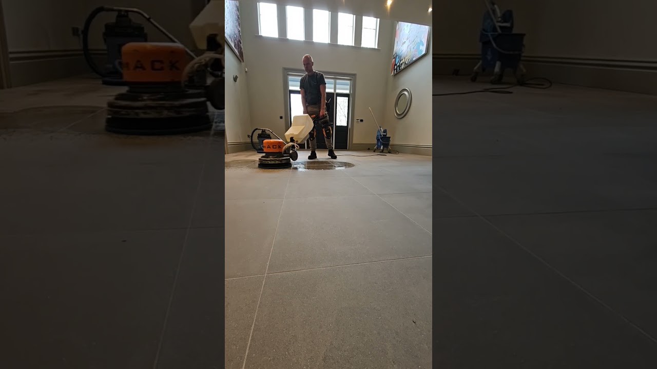 limestone floor Clean, hone & seal 
