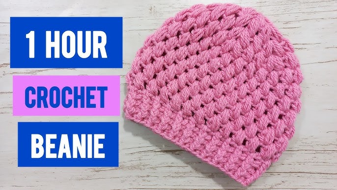 1 Hour Beanie, Crochet Beanie Patterns, Crochet Hat Patterns