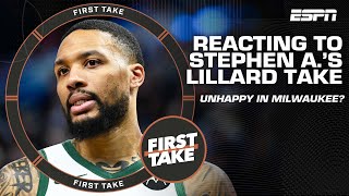 Tim Legler AGREES with Stephen A.‘s take on Damian Lillard being unhappy with Bucks | First Take