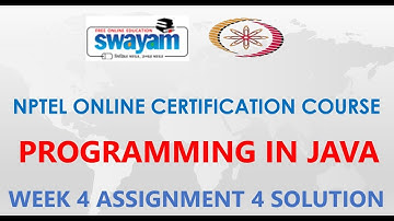 Programming in Java | NPTEL | Week 4 | Assignment 4 Solution | Jan2021