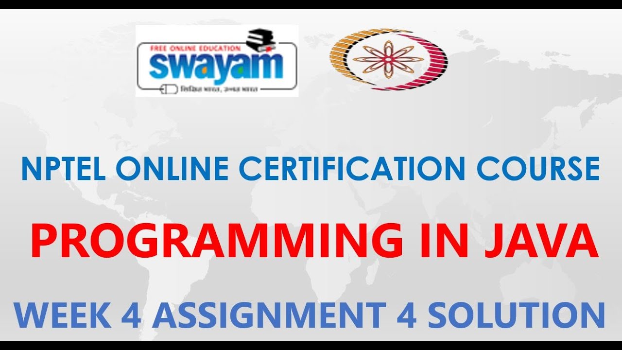 nptel week 4 assignment answers programming in java