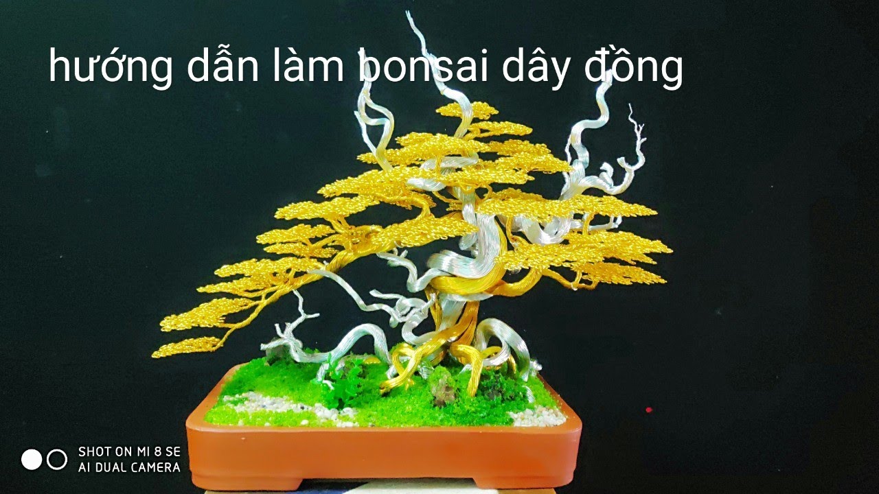 Hướng dẫn cách làm Bonsai dây đồng.Làm bonsai handmade.instructions for