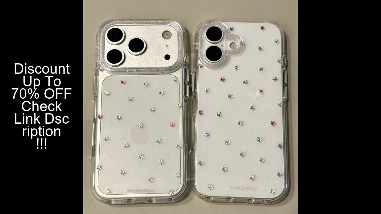 Glitter Shiny Stars Imd Transparent Back Cover for Iphone 17 16 Pro Max 13 14 15 Promax Ins Protecto