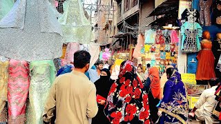 Lahore  🇵🇰 Pakistan  Kashmiri  Bazar  Full Busy  Eid Shopping  || Lahore  Kashmiri City Walk Tour 4k