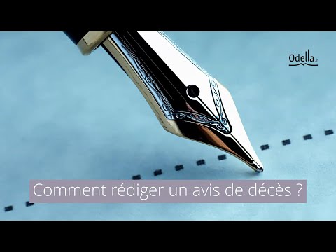 Comment rédiger un avis de décès