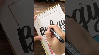 Easy Front Page Idea:  Biology ✨ #Calligraphy #FrontPage  #shorts