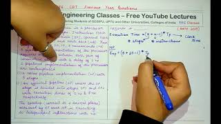 Computer System Architecture GATE 2017 Solved Question Part 1 - Pipeline Numerical