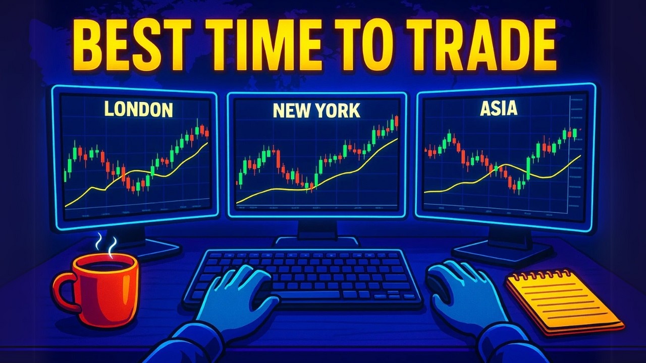 Trading Sessions Explained 🕑💸 BEST Times to Trade Crypto, Stocks & Forex  (London, New York, Asia)