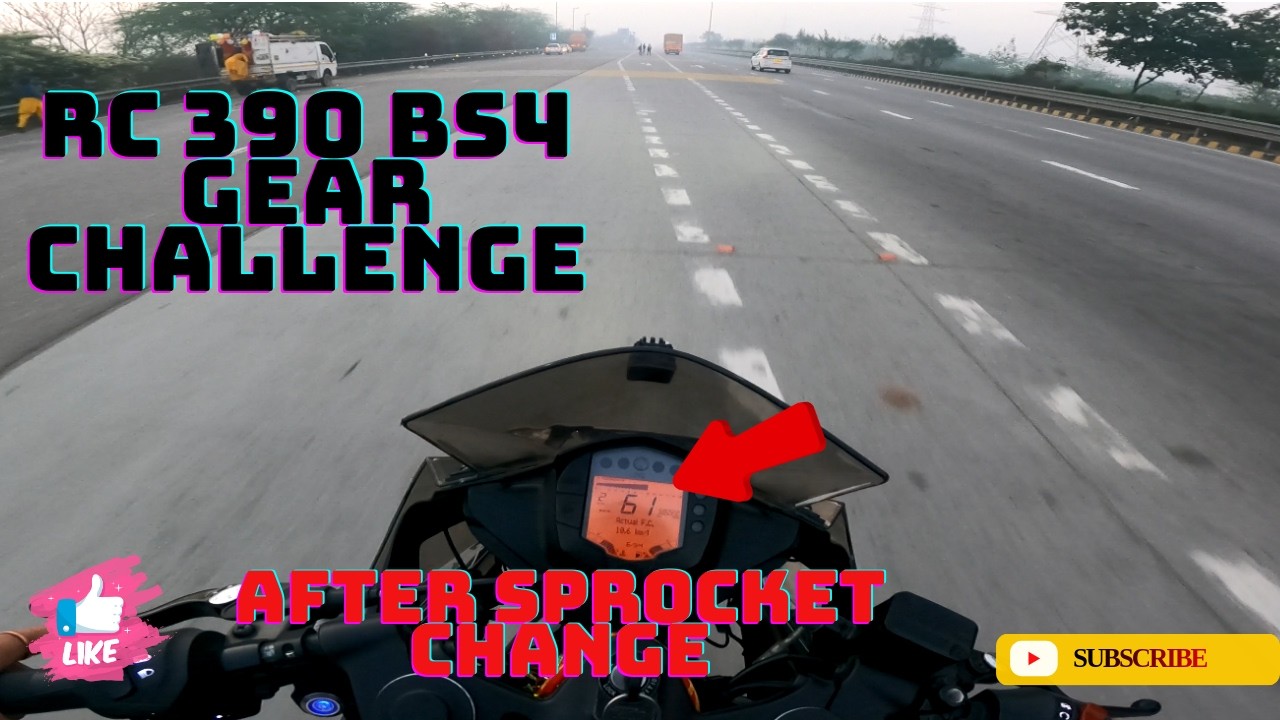 rc 390 bs4 gear challenge after sprocket change#rider #ktm #motovlog