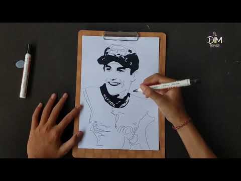 MARC MARQUEZ SILUET ART DRAWING, FACE PAINTING