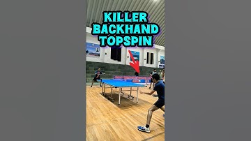 Killer Backhand Topspin in Table tennis 😮 BackHand Topspin Ping Pong 🏓