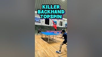 Killer Backhand Topspin in Table tennis 😮 BackHand Topspin Ping Pong 🏓