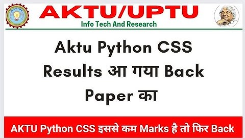 Python passing mark | aktu passing mark in non credit subject | aktu css passing mark | 2nd year css