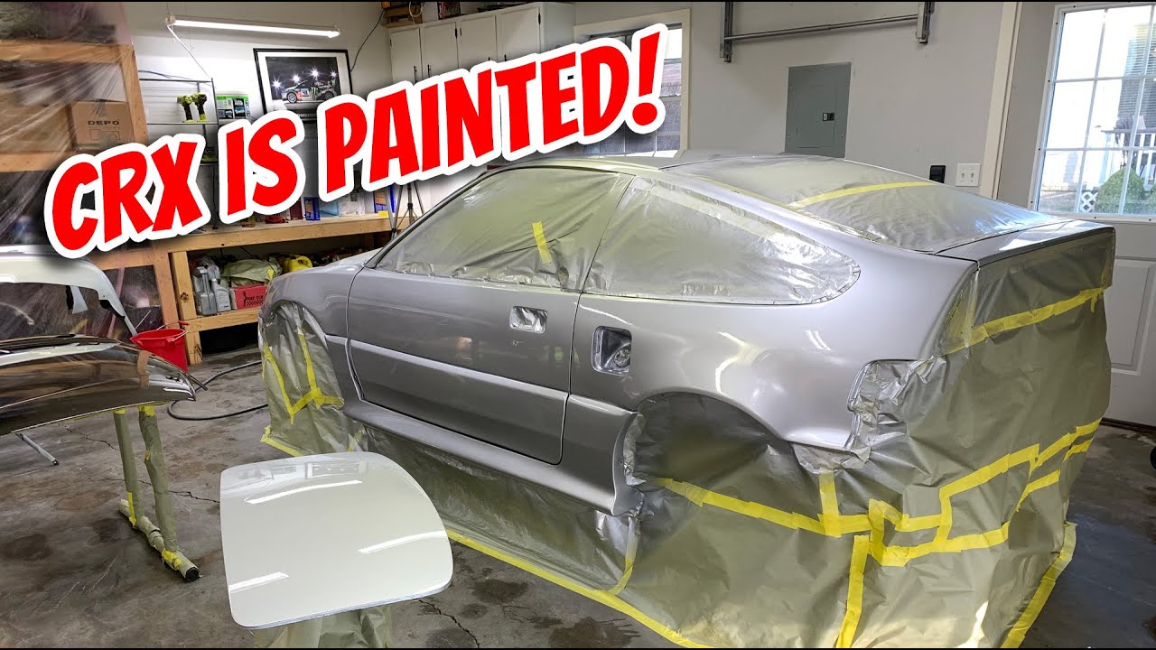 1989 CRX Rescue Part 19 DIY Garage Paint Job! YouTube