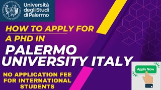 How to Apply | Palermo University Italy | Complete Online Process| Urdu/Hindi | PhD Scholarship screenshot 1