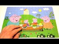 Свинка Пеппа и Джордж пазл игрушка собираем пазлы - Puzzle Game Peppa Pig Toys 160