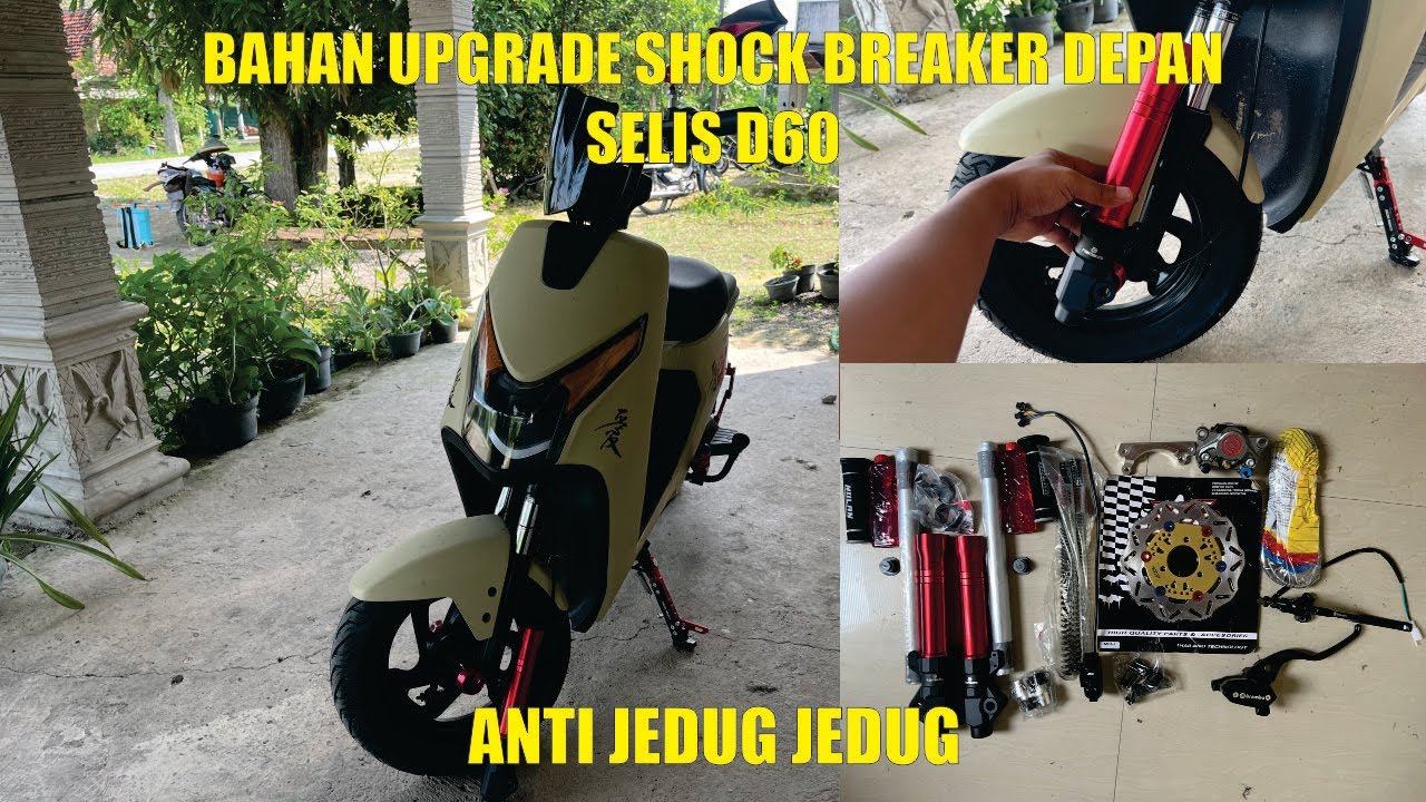 MODIF BAHAN UPGRADE SHOCK BREAKER DEPAN SEPEDA LISTRIK UWINFLY D60 ...