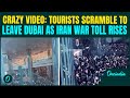 Massive CHAOS At Dubai International Airport: Tourists, Expats FLEE Dubai as Drone Strikes From Iran