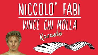 Niccoló Fabi - Vince Chi Molla Karaoke Piano Instrumental