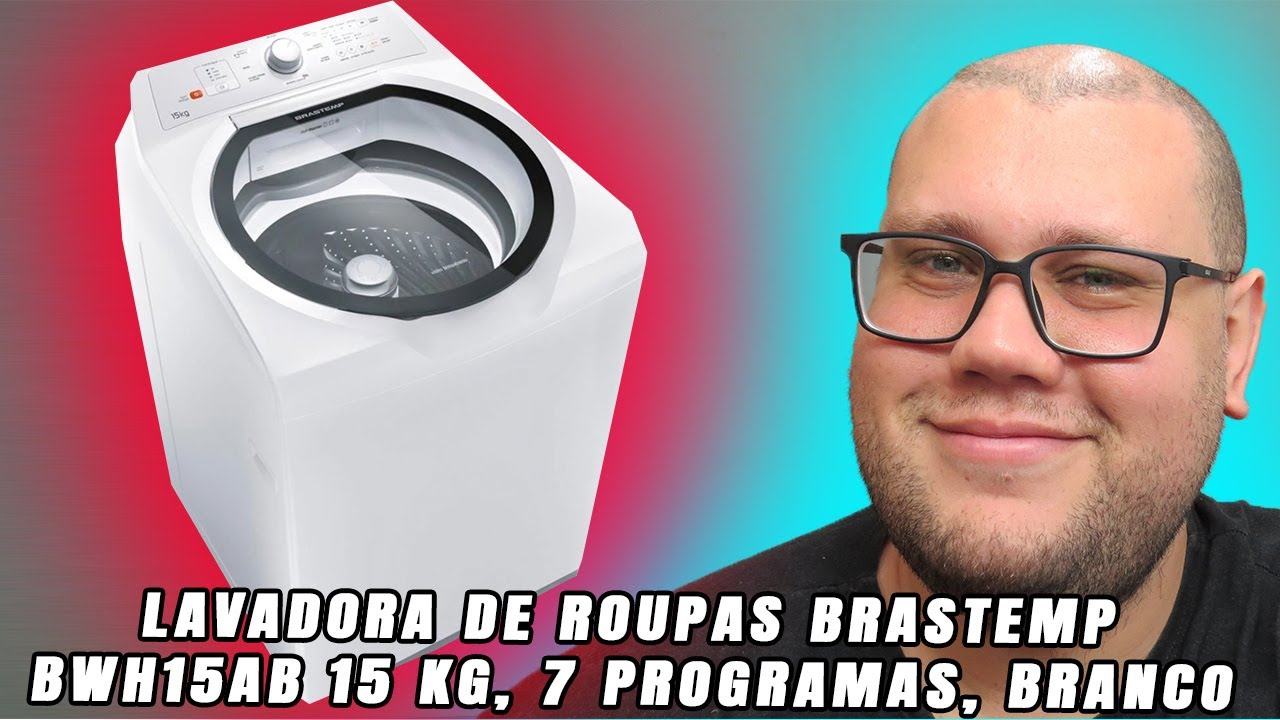 Lavadora de Roupas Brastemp BWH15AB 15 Kg, 7 Programas, Branco - YouTube
