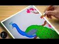 Easy Peacock Painting Step By Step 🦚 #viral #peacock #painting #trending