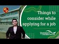Things to consider while applying for a job. #deloitte #fraservalley