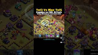 Featured CWL Attack: Rush Th13 vs Max Th15😝 using Low level hero + blizard attack and dragon.