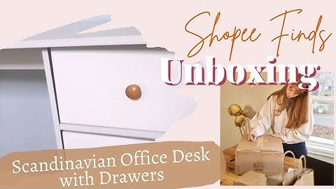 Unboxing/Assembling Scandinavian/Nordic Office Desk with Drawers | Unboxing with Mommy Princess Cera