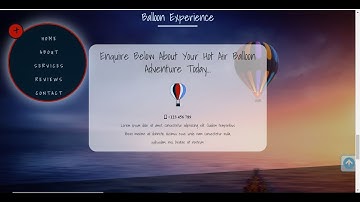 bootstrap 4 how to complete web site  balloon spin out navigation html css & java