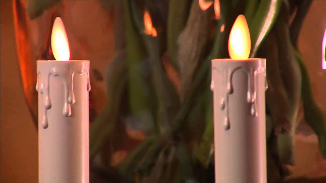 Luminara Set of 2 DualPowered Flameless Taper Candles on QVC YouTube