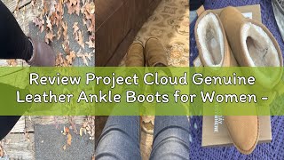 Review Project Cloud Genuine Leather Ankle Boots for Women - Water Resistant with Memory Foam Insole