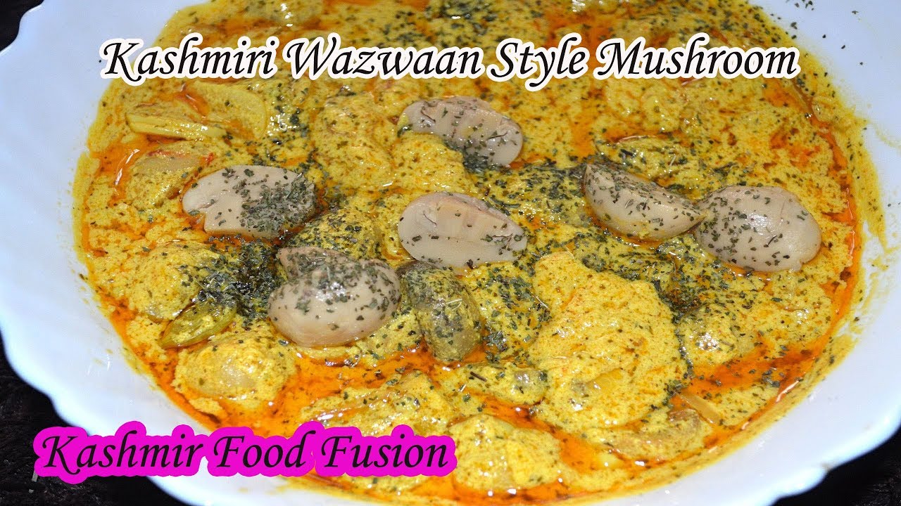 Kashmiri wazwaan style Mushroom || Mushroom Yakhni ||  مشروم يكھني || Kashmir Food Fusion