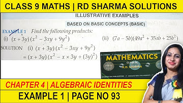 RD Sharma Class 9 Maths Chapter 4 Example 1 Solution | Page 93 | 9th Class RD Sharma Chapter 4