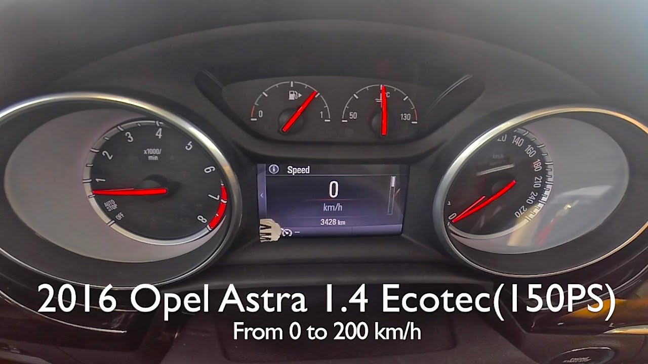 2016 Opel Astra 1.4(150PS) to 200 km/h YouTube